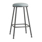 Scandinavian Backless Footrest Barstool Matte Finish Upholstered Home Stool Grey 1 Piece Bar Stool(30"H) Clearhalo 'Bar Furniture' 'Bar Stools' 'bar_stools' 'furn' 'furn_bar_stools' 'Furniture' 'furniture_bar_stools' 'Kitchen & Dining Furniture' 4744861