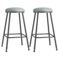 Scandinavian Backless Footrest Barstool Matte Finish Upholstered Home Stool Grey 2 Piece Set Bar Stool(30"H) Clearhalo 'Bar Furniture' 'Bar Stools' 'bar_stools' 'furn' 'furn_bar_stools' 'Furniture' 'furniture_bar_stools' 'Kitchen & Dining Furniture' 4744862