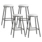 Scandinavian Backless Footrest Barstool Matte Finish Upholstered Home Stool White 4 Piece Set Bar Stool(30"H) Clearhalo 'Bar Furniture' 'Bar Stools' 'bar_stools' 'furn' 'furn_bar_stools' 'Furniture' 'furniture_bar_stools' 'Kitchen & Dining Furniture' 4744866