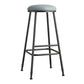 Scandinavian Backless Footrest Barstool Matte Finish Upholstered Home Stool Grey 1 Piece Bar Stool(33"H) Clearhalo 'Bar Furniture' 'Bar Stools' 'bar_stools' 'furn' 'furn_bar_stools' 'Furniture' 'furniture_bar_stools' 'Kitchen & Dining Furniture' 4744873