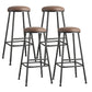 Scandinavian Backless Footrest Barstool Matte Finish Upholstered Home Stool Coffee 4 Piece Set Bar Stool(33"H) Clearhalo 'Bar Furniture' 'Bar Stools' 'bar_stools' 'furn' 'furn_bar_stools' 'Furniture' 'furniture_bar_stools' 'Kitchen & Dining Furniture' 4744881