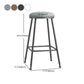 Scandinavian Backless Footrest Barstool Matte Finish Upholstered Home Stool Clearhalo 'Bar Furniture' 'Bar Stools' 'bar_stools' 'furn' 'furn_bar_stools' 'Furniture' 'furniture_bar_stools' 'Kitchen & Dining Furniture' 4744885