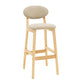 Milk Tea Shop Scandinavian Leather Stool Matte Finish Rubberwood Footrest Barstool Clearhalo 'Bar Furniture' 'Bar Stools' 'bar_stools' 'furn' 'furn_bar_stools' 'Furniture' 'furniture_bar_stools' 'Kitchen & Dining Furniture' 4744933
