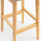 Milk Tea Shop Scandinavian Leather Stool Matte Finish Rubberwood Footrest Barstool Clearhalo 'Bar Furniture' 'Bar Stools' 'bar_stools' 'furn' 'furn_bar_stools' 'Furniture' 'furniture_bar_stools' 'Kitchen & Dining Furniture' 4744936