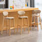 Milk Tea Shop Scandinavian Leather Stool Matte Finish Rubberwood Footrest Barstool Clearhalo 'Bar Furniture' 'Bar Stools' 'bar_stools' 'furn' 'furn_bar_stools' 'Furniture' 'furniture_bar_stools' 'Kitchen & Dining Furniture' 4744943