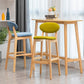 Milk Tea Shop Scandinavian Leather Stool Matte Finish Rubberwood Footrest Barstool Clearhalo 'Bar Furniture' 'Bar Stools' 'bar_stools' 'furn' 'furn_bar_stools' 'Furniture' 'furniture_bar_stools' 'Kitchen & Dining Furniture' 4744947