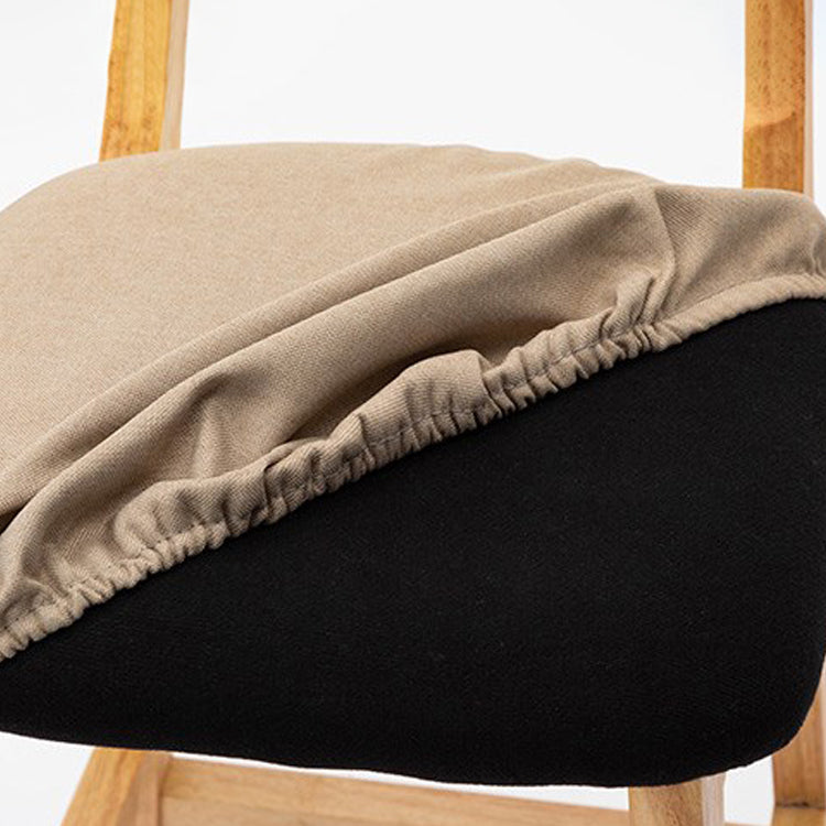 Scandinavian Milk Tea Shop Upholstered Stool Matte Finish Rubberwood Footrest Barstool Clearhalo 'Bar Furniture' 'Bar Stools' 'bar_stools' 'furn' 'furn_bar_stools' 'Furniture' 'furniture_bar_stools' 'Kitchen & Dining Furniture' 4744965