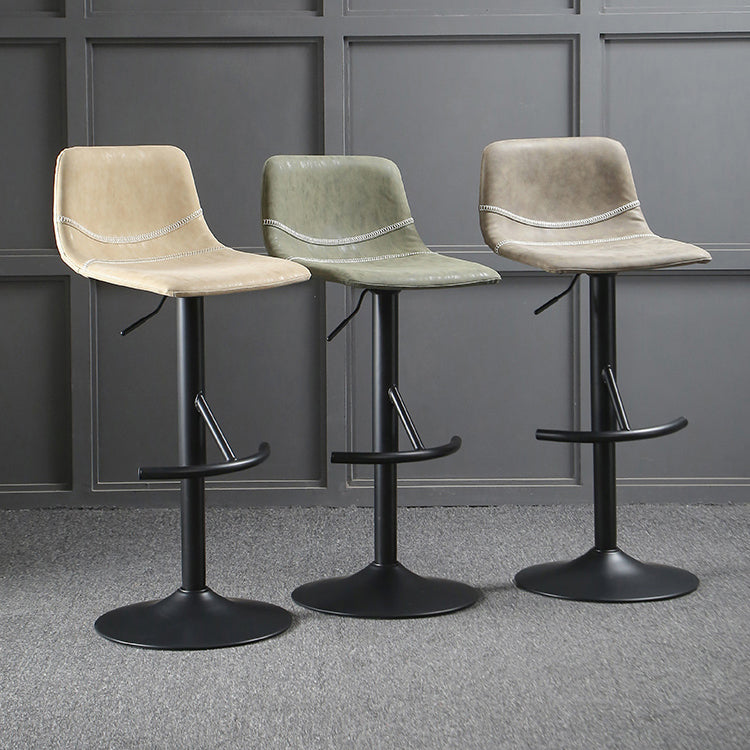 Modern Metal Dining Kitchen Room Armless Stool Low Back Bar Stool Clearhalo 'Bar Furniture' 'Bar Stools' 'bar_stools' 'furn' 'furn_bar_stools' 'Furniture' 'furniture_bar_stools' 'Kitchen & Dining Furniture' 4745080
