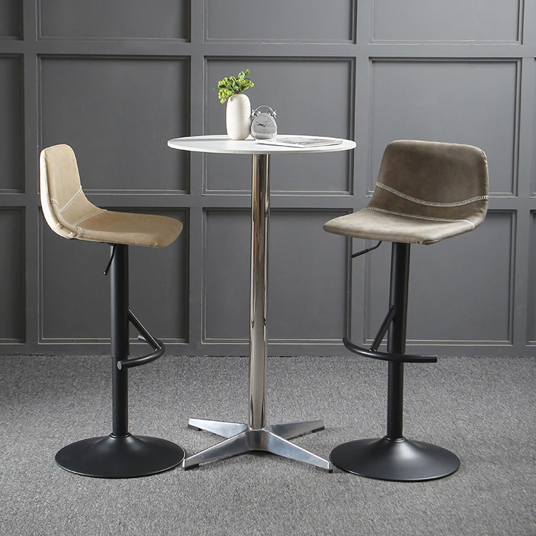 Modern Metal Dining Kitchen Room Armless Stool Low Back Bar Stool Clearhalo 'Bar Furniture' 'Bar Stools' 'bar_stools' 'furn' 'furn_bar_stools' 'Furniture' 'furniture_bar_stools' 'Kitchen & Dining Furniture' 4745082
