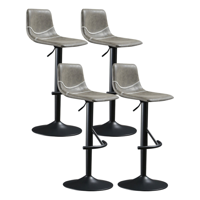 Modern Metal Dining Kitchen Room Armless Stool Low Back Bar Stool Coffee 4 Piece Set Clearhalo 'Bar Furniture' 'Bar Stools' 'bar_stools' 'furn' 'furn_bar_stools' 'Furniture' 'furniture_bar_stools' 'Kitchen & Dining Furniture' 4745084