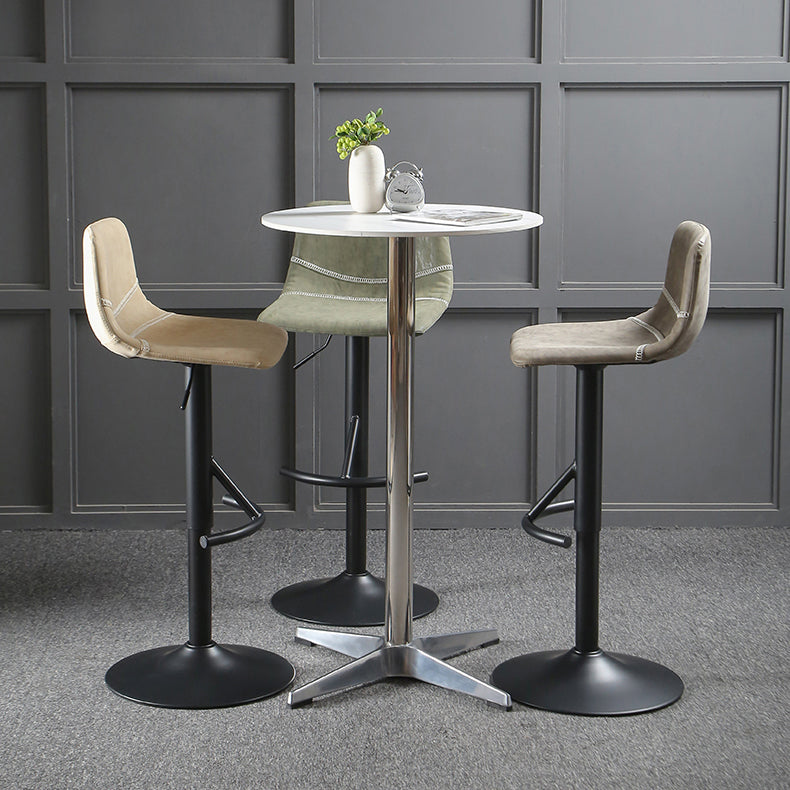 Modern Metal Dining Kitchen Room Armless Stool Low Back Bar Stool Clearhalo 'Bar Furniture' 'Bar Stools' 'bar_stools' 'furn' 'furn_bar_stools' 'Furniture' 'furniture_bar_stools' 'Kitchen & Dining Furniture' 4745086