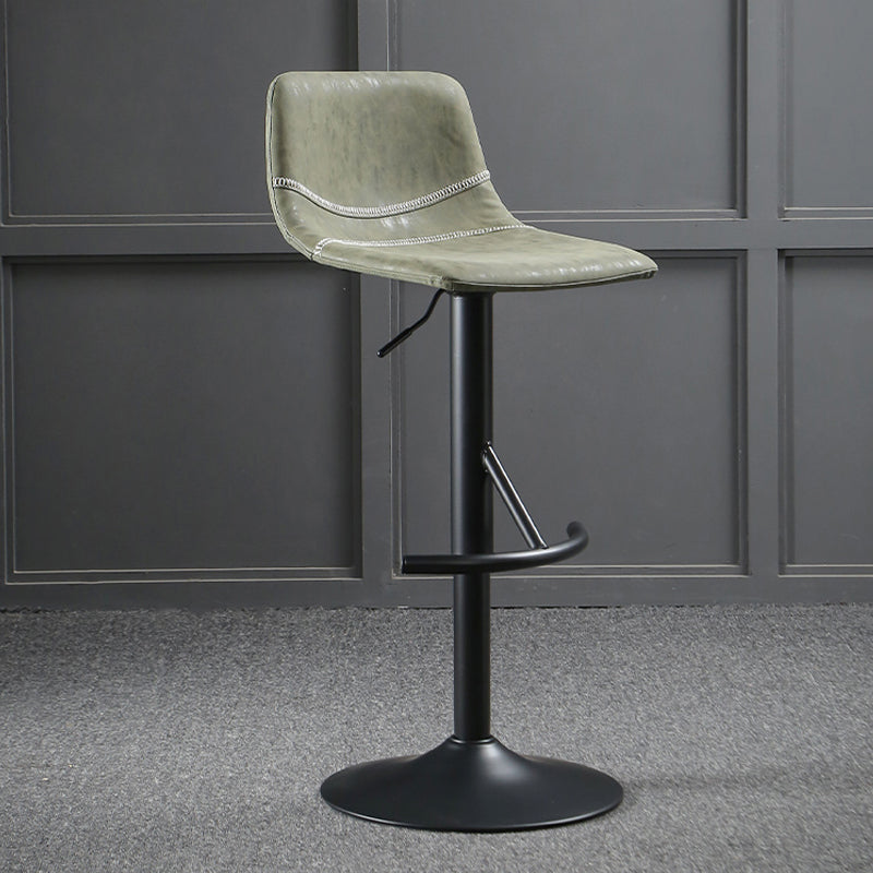 Modern Metal Dining Kitchen Room Armless Stool Low Back Bar Stool Green 1 Piece Clearhalo 'Bar Furniture' 'Bar Stools' 'bar_stools' 'furn' 'furn_bar_stools' 'Furniture' 'furniture_bar_stools' 'Kitchen & Dining Furniture' 4745087