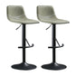 Modern Metal Dining Kitchen Room Armless Stool Low Back Bar Stool Green 2 Piece Set Clearhalo 'Bar Furniture' 'Bar Stools' 'bar_stools' 'furn' 'furn_bar_stools' 'Furniture' 'furniture_bar_stools' 'Kitchen & Dining Furniture' 4745089