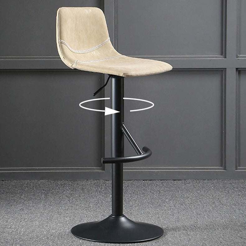 Modern Metal Dining Kitchen Room Armless Stool Low Back Bar Stool Clearhalo 'Bar Furniture' 'Bar Stools' 'bar_stools' 'furn' 'furn_bar_stools' 'Furniture' 'furniture_bar_stools' 'Kitchen & Dining Furniture' 4745094