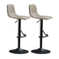 Modern Metal Dining Kitchen Room Armless Stool Low Back Bar Stool Dark Gray 2 Piece Set Clearhalo 'Bar Furniture' 'Bar Stools' 'bar_stools' 'furn' 'furn_bar_stools' 'Furniture' 'furniture_bar_stools' 'Kitchen & Dining Furniture' 4745095
