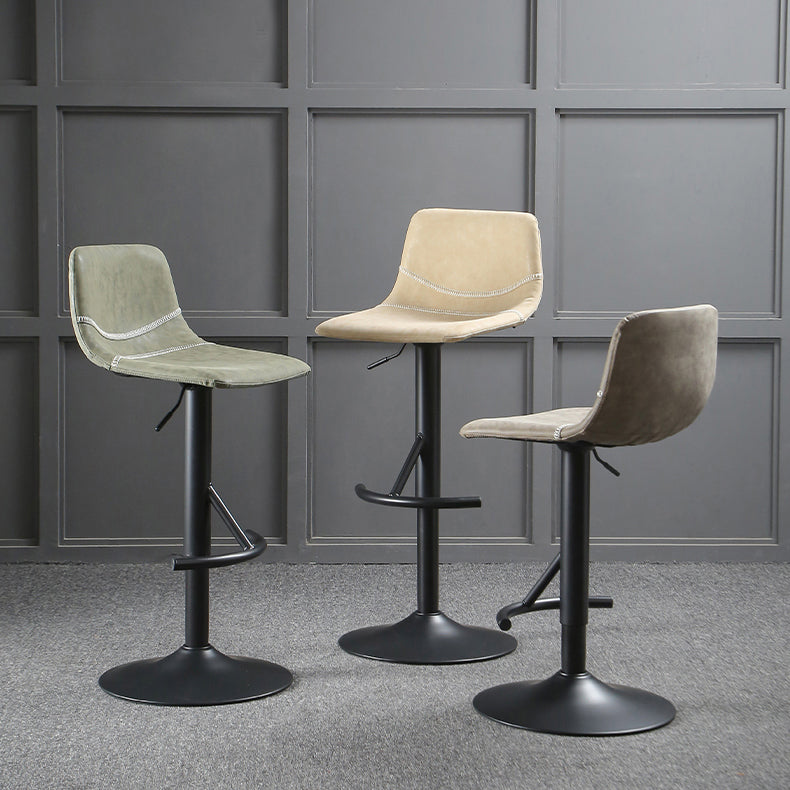 Modern Metal Dining Kitchen Room Armless Stool Low Back Bar Stool Clearhalo 'Bar Furniture' 'Bar Stools' 'bar_stools' 'furn' 'furn_bar_stools' 'Furniture' 'furniture_bar_stools' 'Kitchen & Dining Furniture' 4745099