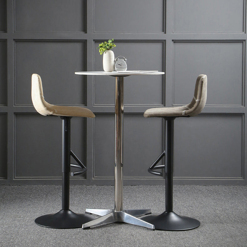 Modern Metal Dining Kitchen Room Armless Stool Low Back Bar Stool Clearhalo 'Bar Furniture' 'Bar Stools' 'bar_stools' 'furn' 'furn_bar_stools' 'Furniture' 'furniture_bar_stools' 'Kitchen & Dining Furniture' 4745103