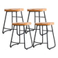 Modern Style Backless Bar-stool Saddle Seat Bar Stool with Metal Legs Wood 4 Piece Set Clearhalo 'Bar Furniture' 'Bar Stools' 'bar_stools' 'furn' 'furn_bar_stools' 'Furniture' 'furniture_bar_stools' 'Kitchen & Dining Furniture' 4745108