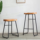 Modern Style Backless Bar-stool Saddle Seat Bar Stool with Metal Legs Clearhalo 'Bar Furniture' 'Bar Stools' 'bar_stools' 'furn' 'furn_bar_stools' 'Furniture' 'furniture_bar_stools' 'Kitchen & Dining Furniture' 4745111