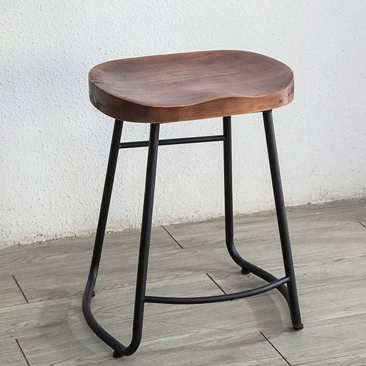Modern Style Backless Bar-stool Saddle Seat Bar Stool with Metal Legs Clearhalo 'Bar Furniture' 'Bar Stools' 'bar_stools' 'furn' 'furn_bar_stools' 'Furniture' 'furniture_bar_stools' 'Kitchen & Dining Furniture' 4745113