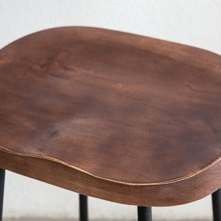 Modern Style Backless Bar-stool Saddle Seat Bar Stool with Metal Legs Clearhalo 'Bar Furniture' 'Bar Stools' 'bar_stools' 'furn' 'furn_bar_stools' 'Furniture' 'furniture_bar_stools' 'Kitchen & Dining Furniture' 4745117