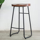 Modern Style Backless Bar-stool Saddle Seat Bar Stool with Metal Legs Walnut 1 Piece Clearhalo 'Bar Furniture' 'Bar Stools' 'bar_stools' 'furn' 'furn_bar_stools' 'Furniture' 'furniture_bar_stools' 'Kitchen & Dining Furniture' 4745118