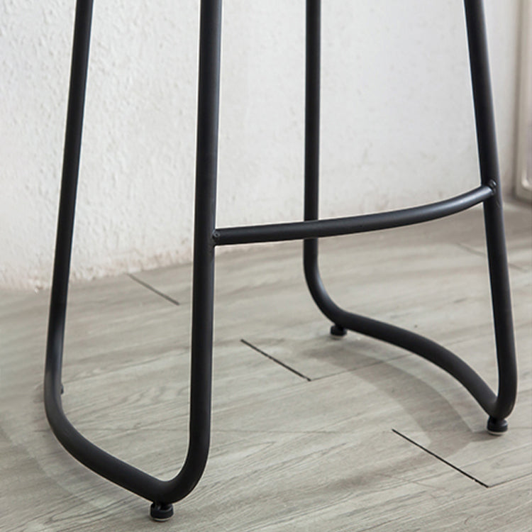 Modern Style Backless Bar-stool Saddle Seat Bar Stool with Metal Legs Clearhalo 'Bar Furniture' 'Bar Stools' 'bar_stools' 'furn' 'furn_bar_stools' 'Furniture' 'furniture_bar_stools' 'Kitchen & Dining Furniture' 4745119