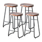 Modern Style Backless Bar-stool Saddle Seat Bar Stool with Metal Legs Walnut 4 Piece Set Clearhalo 'Bar Furniture' 'Bar Stools' 'bar_stools' 'furn' 'furn_bar_stools' 'Furniture' 'furniture_bar_stools' 'Kitchen & Dining Furniture' 4745120