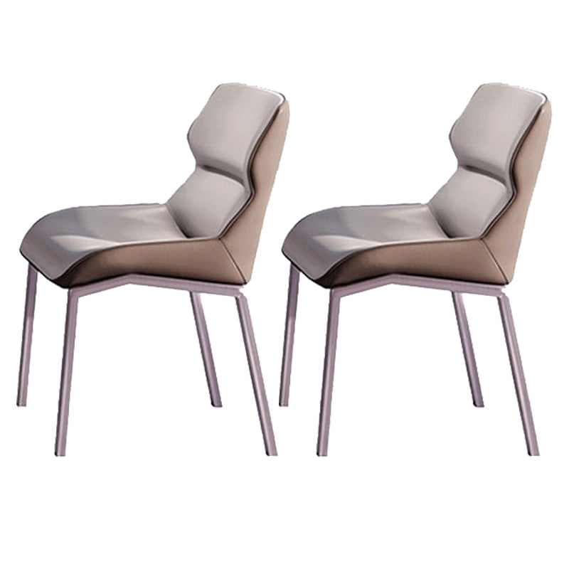 1/4/5/7 Pieces Dining Chairs Set Round Dining Table Set with Sintered Stone Top 2 White Chairs Clearhalo 'Dining Room Sets' 'Dining Tables & Seating' 'dining_room_set' 'furn' 'furn_dining_room_set' 'Furniture' 'furniture_dining_room_set' 'Kitchen & Dining Furniture' 4745128