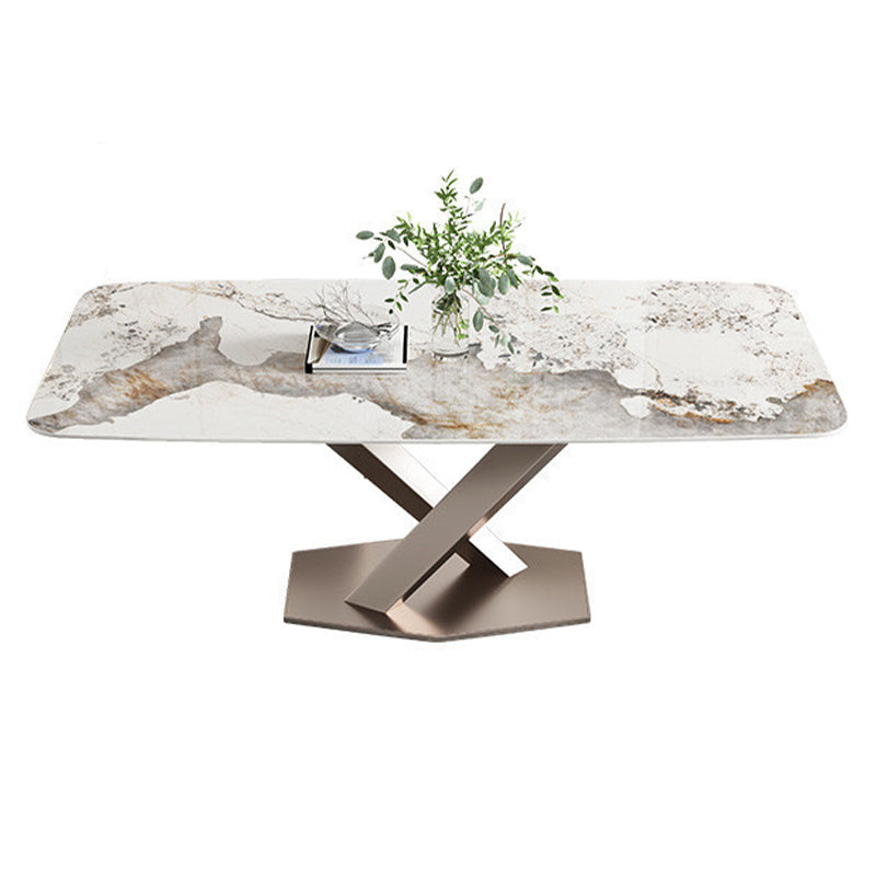 1/4/5/7 Pieces Luxury Dining Set Sintered Stone Dining Table with Leather Chairs Clearhalo 'Dining Room Sets' 'Dining Tables & Seating' 'dining_room_set' 'furn' 'furn_dining_room_set' 'Furniture' 'furniture_dining_room_set' 'Kitchen & Dining Furniture' 4745161