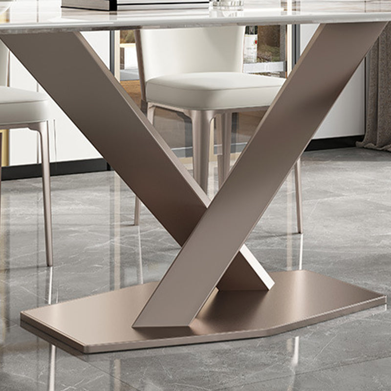 1/4/5/7 Pieces Luxury Dining Set Sintered Stone Dining Table with Leather Chairs Clearhalo 'Dining Room Sets' 'Dining Tables & Seating' 'dining_room_set' 'furn' 'furn_dining_room_set' 'Furniture' 'furniture_dining_room_set' 'Kitchen & Dining Furniture' 4745162