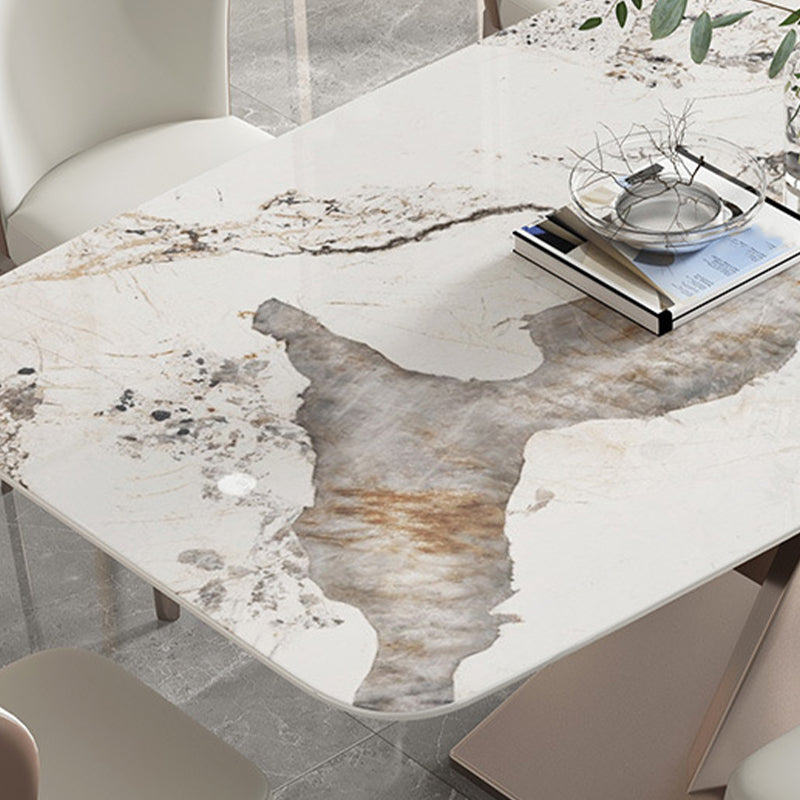 1/4/5/7 Pieces Luxury Dining Set Sintered Stone Dining Table with Leather Chairs Clearhalo 'Dining Room Sets' 'Dining Tables & Seating' 'dining_room_set' 'furn' 'furn_dining_room_set' 'Furniture' 'furniture_dining_room_set' 'Kitchen & Dining Furniture' 4745165