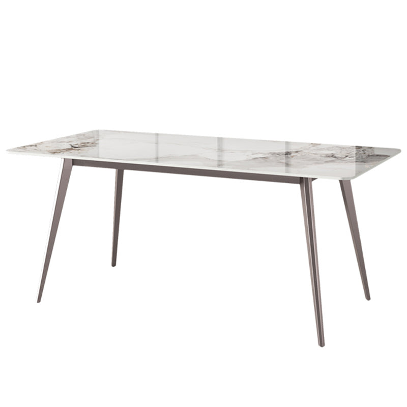 Modern 1/3/4/5/7 Pieces Dinette Set with White Sintered Stone Rectangle Dining Table Set White 70.9"L x 35.4"W Clearhalo 'Dining Room Sets' 'Dining Tables & Seating' 'dining_room_set' 'furn' 'furn_dining_room_set' 'Furniture' 'furniture_dining_room_set' 'Kitchen & Dining Furniture' 4745177