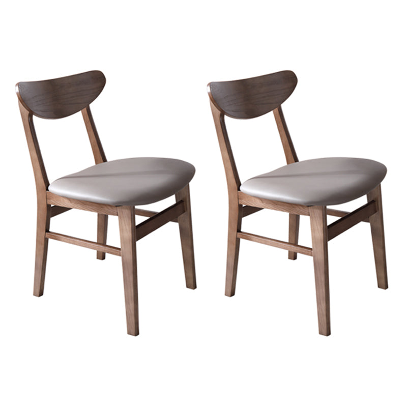 Modern 1/2/4/5/6 Pieces Dining Set Solid Wood Dining Table Set for Dining Areas 2 Grey Chairs Clearhalo 'Dining Room Sets' 'Dining Tables & Seating' 'dining_room_set' 'furn' 'furn_dining_room_set' 'Furniture' 'furniture_dining_room_set' 'Kitchen & Dining Furniture' 4745192