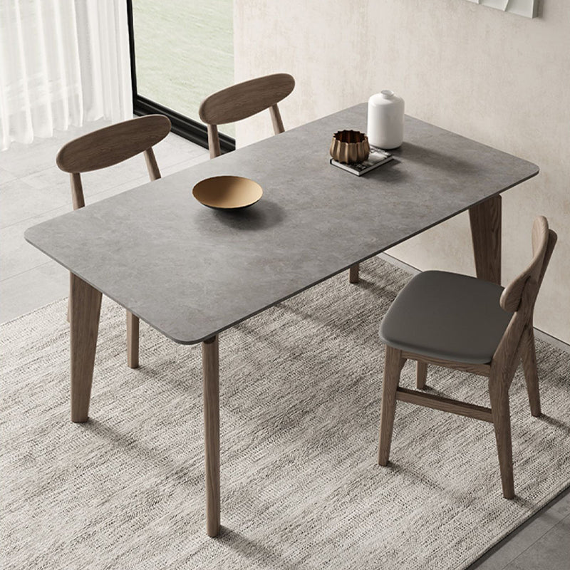 Modern 1/2/4/5/6 Pieces Dining Set Solid Wood Dining Table Set for Dining Areas Clearhalo 'Dining Room Sets' 'Dining Tables & Seating' 'dining_room_set' 'furn' 'furn_dining_room_set' 'Furniture' 'furniture_dining_room_set' 'Kitchen & Dining Furniture' 4745195
