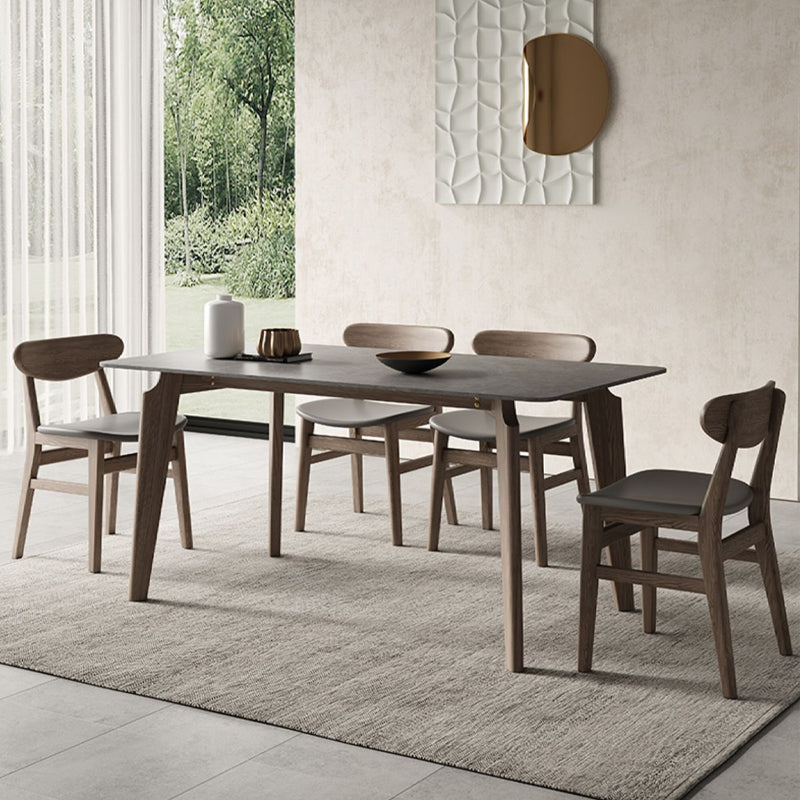 Modern 1/2/4/5/6 Pieces Dining Set Solid Wood Dining Table Set for Dining Areas Clearhalo 'Dining Room Sets' 'Dining Tables & Seating' 'dining_room_set' 'furn' 'furn_dining_room_set' 'Furniture' 'furniture_dining_room_set' 'Kitchen & Dining Furniture' 4745202
