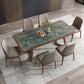 Designer Style 1/4/5/7 Pieces Dining Set Sintered Stone Dining Table with Leather Chairs Clearhalo 'Dining Room Sets' 'Dining Tables & Seating' 'dining_room_set' 'furn' 'furn_dining_room_set' 'Furniture' 'furniture_dining_room_set' 'Kitchen & Dining Furniture' 4745242
