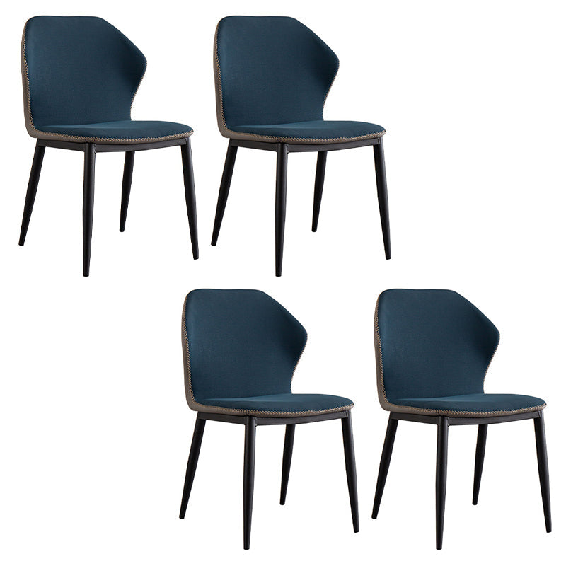 Designer Style 1/4/5/7 Pieces Dining Furniture Set Rectangle Dining Room Table Set 4 Blue Chairs Clearhalo 'Dining Room Sets' 'Dining Tables & Seating' 'dining_room_set' 'Furniture' 'furniture_dining_room_set' 'Kitchen & Dining Furniture' 4745250