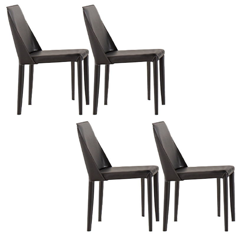 Designer Style 1/4/5/7 Pieces Dining Furniture Set Rectangle Dining Room Table Set 4 Dark Grey Chairs Clearhalo 'Dining Room Sets' 'Dining Tables & Seating' 'dining_room_set' 'Furniture' 'furniture_dining_room_set' 'Kitchen & Dining Furniture' 4745257
