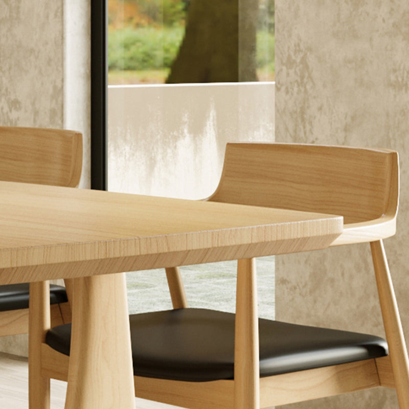 Modern 1/2/4/5 Pieces Dining Set Rectangle Pine Wood Dining Table for Dining Room Clearhalo 'Dining Room Sets' 'Dining Tables & Seating' 'dining_room_set' 'furn' 'furn_dining_room_set' 'Furniture' 'furniture_dining_room_set' 'Kitchen & Dining Furniture' 4745283