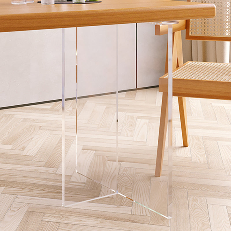 Modern 1/5 Pieces Dining Set Rectangle Pine Wood Dining Table for Kitchen Clearhalo 'Dining Room Sets' 'Dining Tables & Seating' 'dining_room_set' 'furn' 'furn_dining_room_set' 'Furniture' 'furniture_dining_room_set' 'Kitchen & Dining Furniture' 4745306