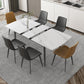 Modern 1/4/5/7 Pieces Dinette Set with White Sintered Stone Top Scalable Dining Table Set 7 Pieces: Table, 2 Brown+4 Grey Chairs Clearhalo 'Dining Room Sets' 'Dining Tables & Seating' 'dining_room_set' 'furn' 'furn_dining_room_set' 'Furniture' 'furniture_dining_room_set' 'Kitchen & Dining Furniture' 4745321
