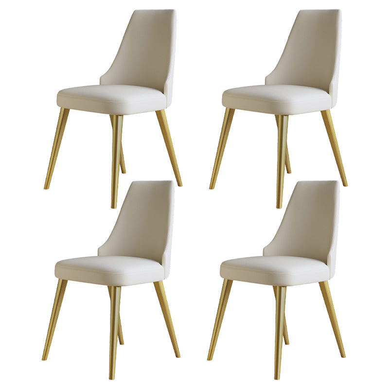 Glam 1/4/5/7 Pieces Dining Set Sintered Stone Dining Table Set 4 Beige Chairs Clearhalo 'Dining Room Sets' 'Dining Tables & Seating' 'dining_room_set' 'furn' 'furn_dining_room_set' 'Furniture' 'furniture_dining_room_set' 'Kitchen & Dining Furniture' 4745390