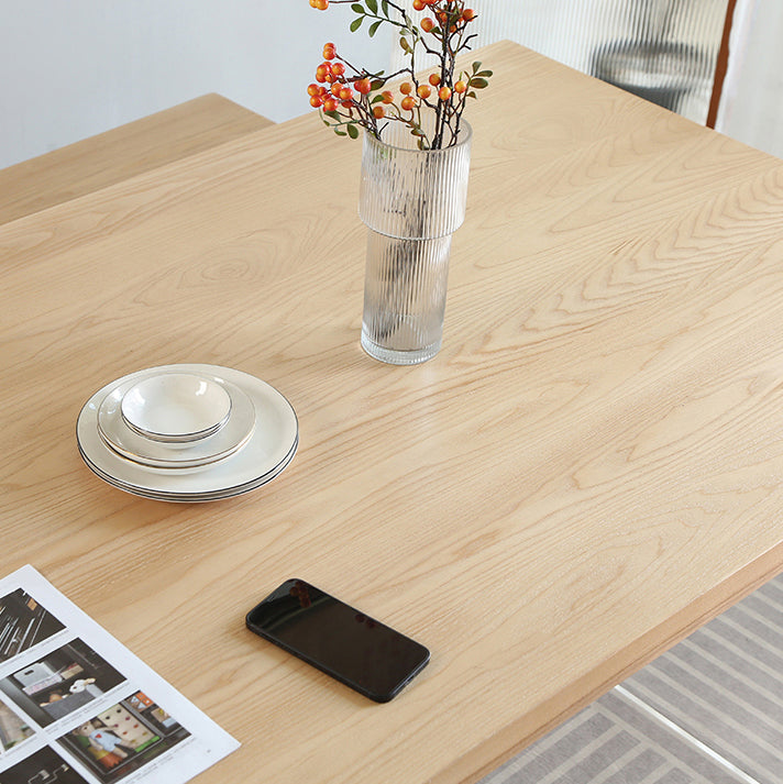 Modern 1/2/4 Pieces Dinette Set Pine Wood Rectangle Dining Table Set with Acrylic Base Clearhalo 'Dining Room Sets' 'Dining Tables & Seating' 'dining_room_set' 'furn' 'furn_dining_room_set' 'Furniture' 'furniture_dining_room_set' 'Kitchen & Dining Furniture' 4745407