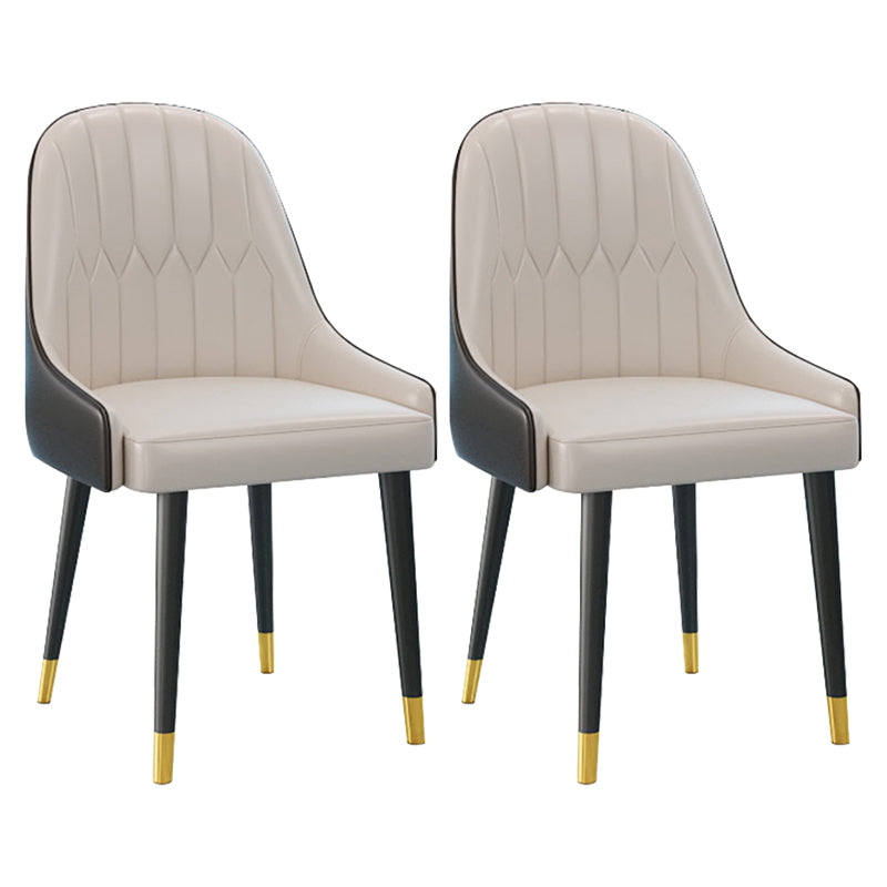 Glam Style 1/2/3/4/5 Pieces Dining Set Sintered Stone Dining Table Set 2 White Chairs Clearhalo 'Dining Room Sets' 'Dining Tables & Seating' 'dining_room_set' 'furn' 'furn_dining_room_set' 'Furniture' 'furniture_dining_room_set' 'Kitchen & Dining Furniture' 4745444