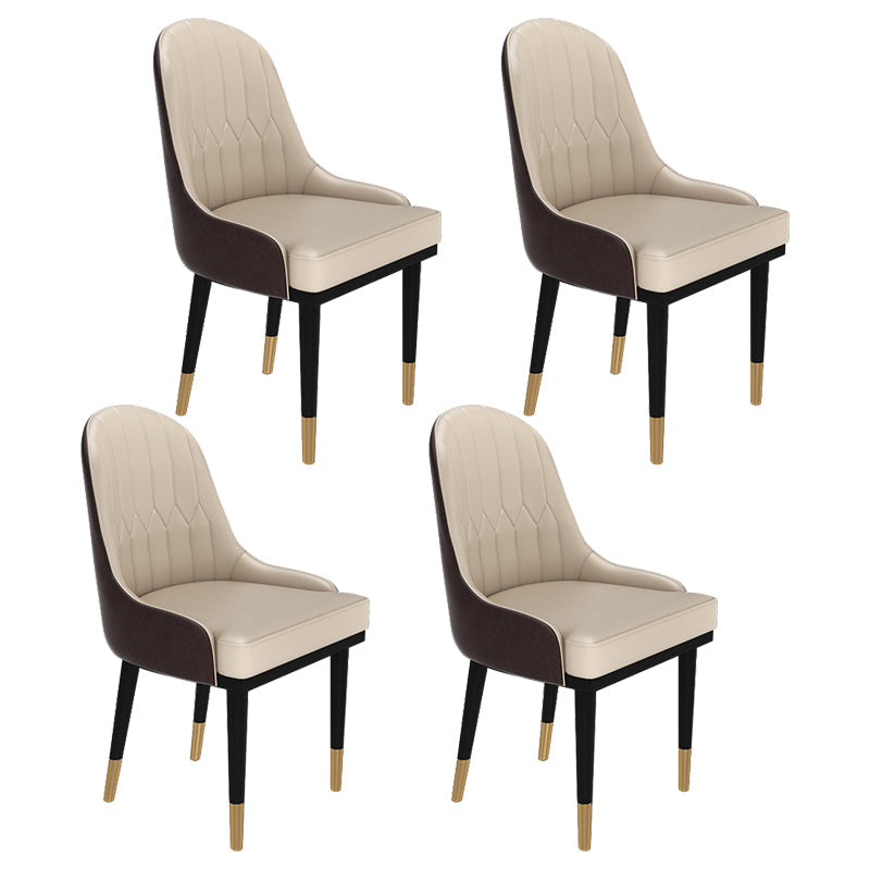 Glam 1/4/7 Pieces Round Dinette Set Sintered Stone Top Dining Table Set with Turntable 4 White Chairs Clearhalo 'Dining Room Sets' 'Dining Tables & Seating' 'dining_room_set' 'furn' 'furn_dining_room_set' 'Furniture' 'furniture_dining_room_set' 'Kitchen & Dining Furniture' 4745463