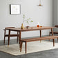 Luxury Pine Wood Table for Restaurant Rectangle Dining Table in Brown with 4 Legs 63"L x 27.6"W x 29.5"H Without Chairs Clearhalo 'Dining Tables & Seating' 'Dining Tables' 'dining_table' 'furn' 'furn_dining_table' 'Furniture' 'furniture_dining_table' 'Kitchen & Dining Furniture' 'kitchen' 'kitchen_dining_table' 4745507