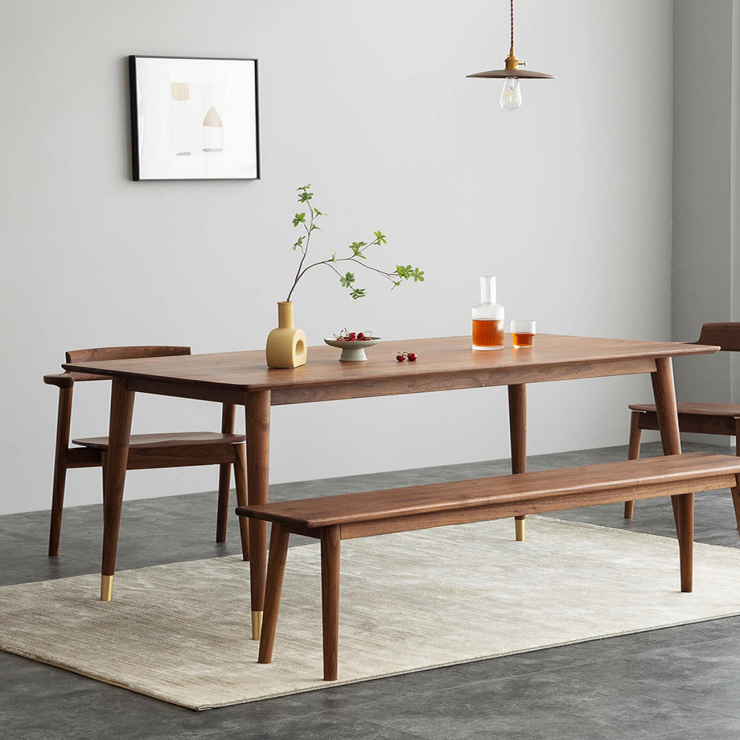 Luxury Pine Wood Table for Restaurant Rectangle Dining Table in Brown with 4 Legs 63"L x 27.6"W x 29.5"H Without Chairs Clearhalo 'Dining Tables & Seating' 'Dining Tables' 'dining_table' 'furn' 'furn_dining_table' 'Furniture' 'furniture_dining_table' 'Kitchen & Dining Furniture' 'kitchen' 'kitchen_dining_table' 4745507