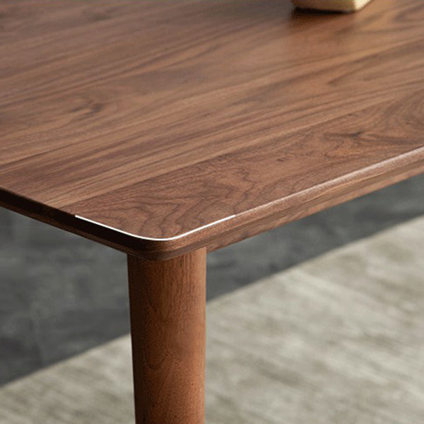 Luxury Pine Wood Table for Restaurant Rectangle Dining Table in Brown with 4 Legs Clearhalo 'Dining Tables & Seating' 'Dining Tables' 'dining_table' 'furn' 'furn_dining_table' 'Furniture' 'furniture_dining_table' 'Kitchen & Dining Furniture' 'kitchen' 'kitchen_dining_table' 4745512