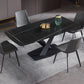 Industrial Black Table for Restaurant Rectangle Dining Table with Pedestal Base Clearhalo 'Dining Tables & Seating' 'Dining Tables' 'dining_table' 'furn' 'furn_dining_table' 'Furniture' 'furniture_dining_table' 'Kitchen & Dining Furniture' 'kitchen' 'kitchen_dining_table' 4745562